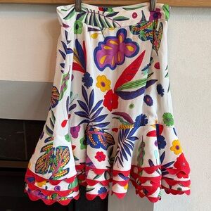 Celia B Tropical Floral Mini Skirt